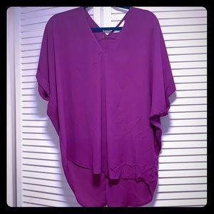 Bright purple blouse